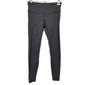 lululemon Women gray Heathered Black high rise wunder under leggings Size 6